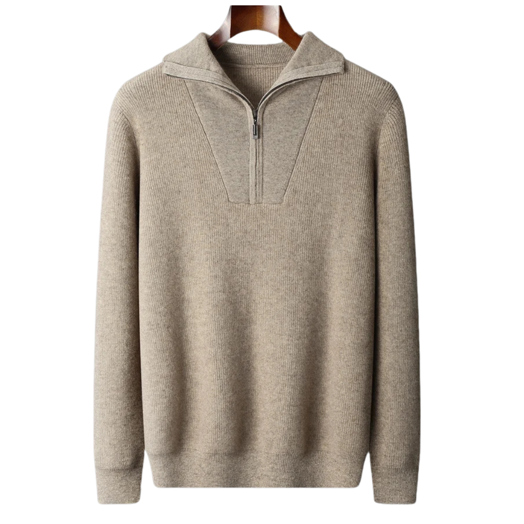 100% cashmere Half Zip pullovers