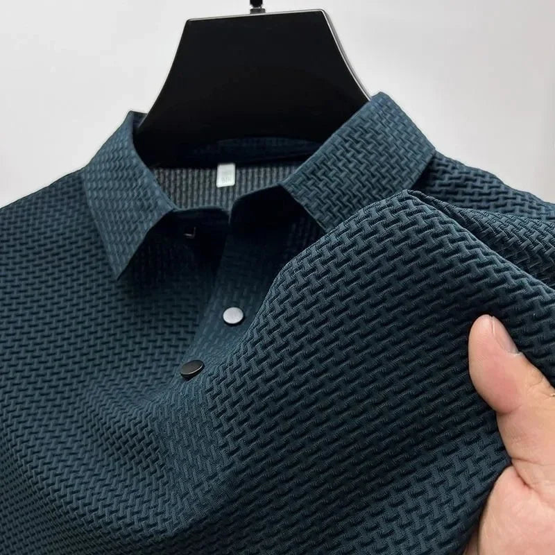 Polo structuré à manches courtes pour homme | Décontracté