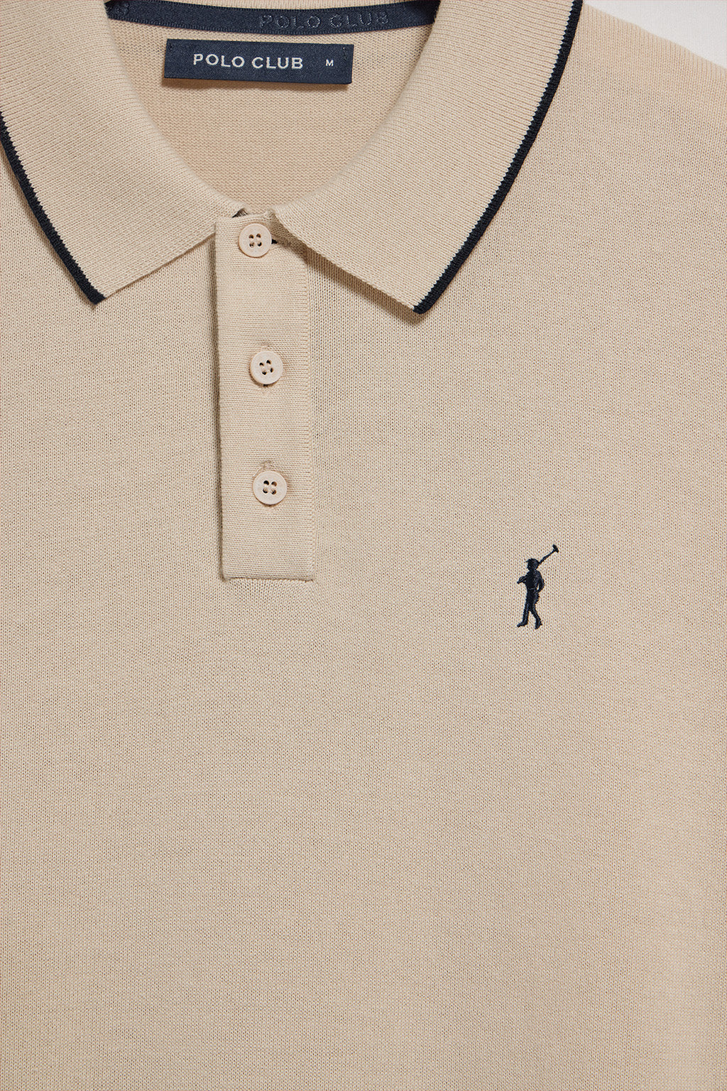 Polo beige met knopen