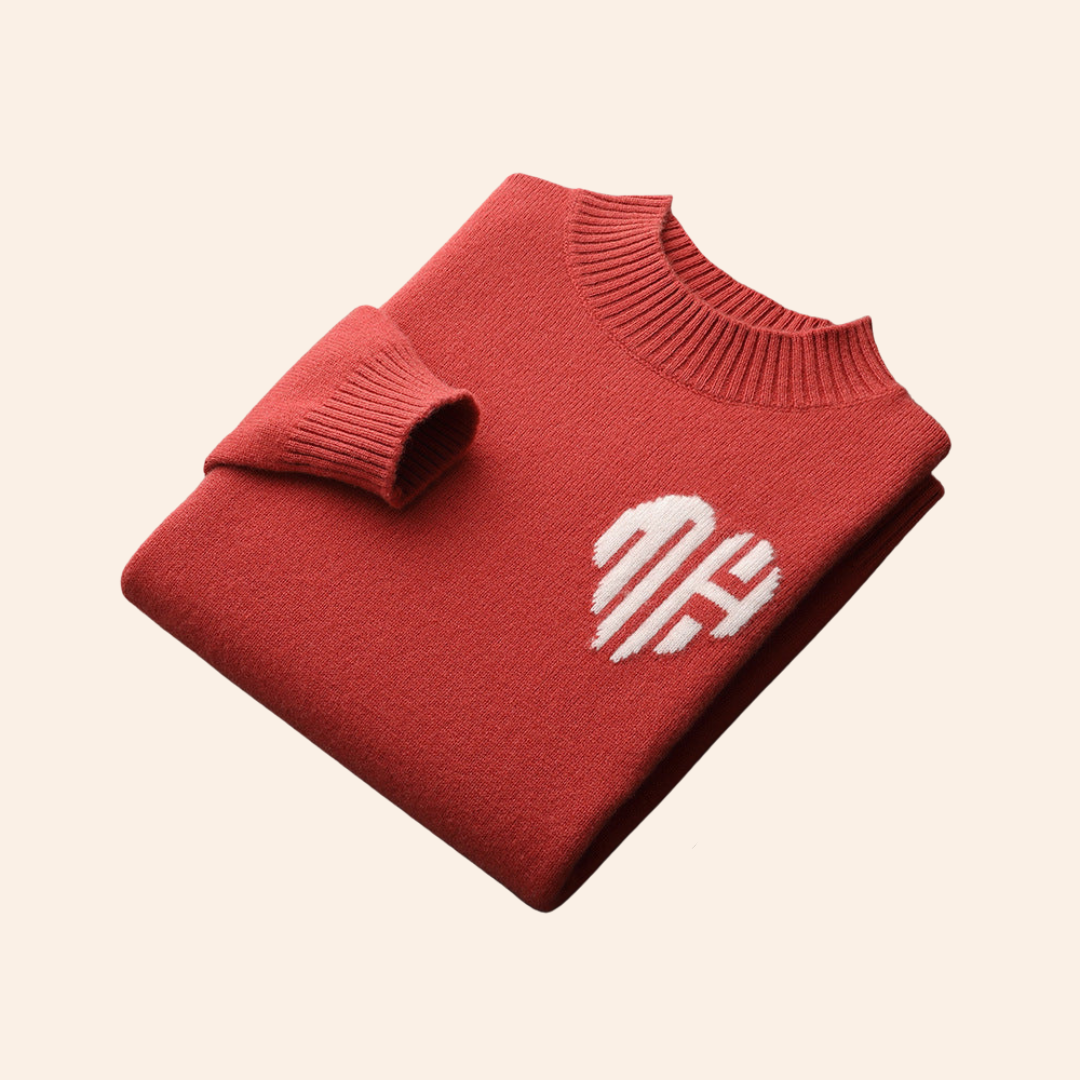 100% cashmere Heart sweater