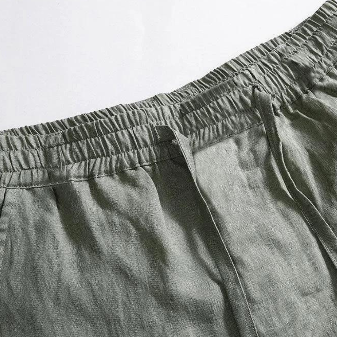 Fez - linen pantalon (straight fit)