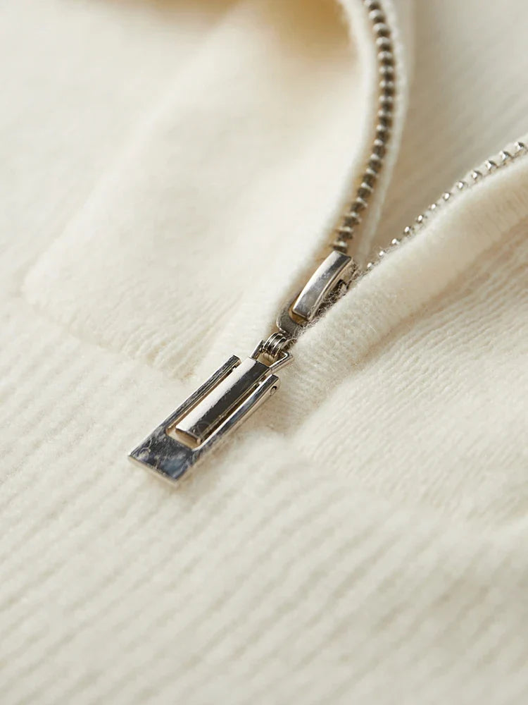 100% cashmere Half Zip pullovers