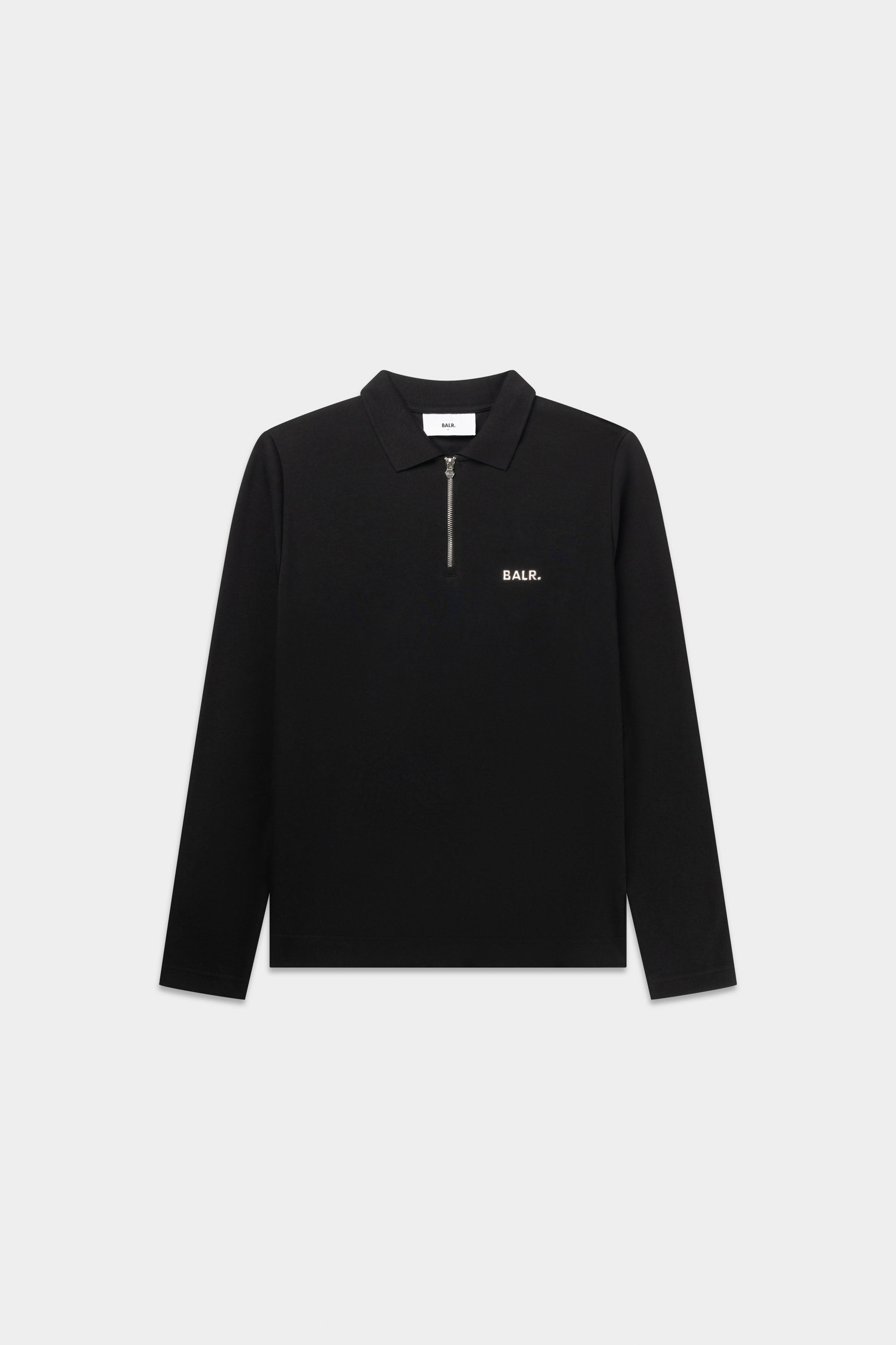 Q-Series Regular Fit Polo met Lange Mouwen Jet Black