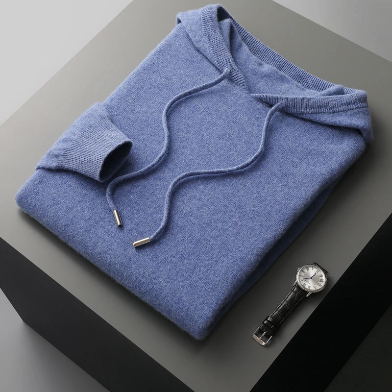 100% cashmere hooded sweater