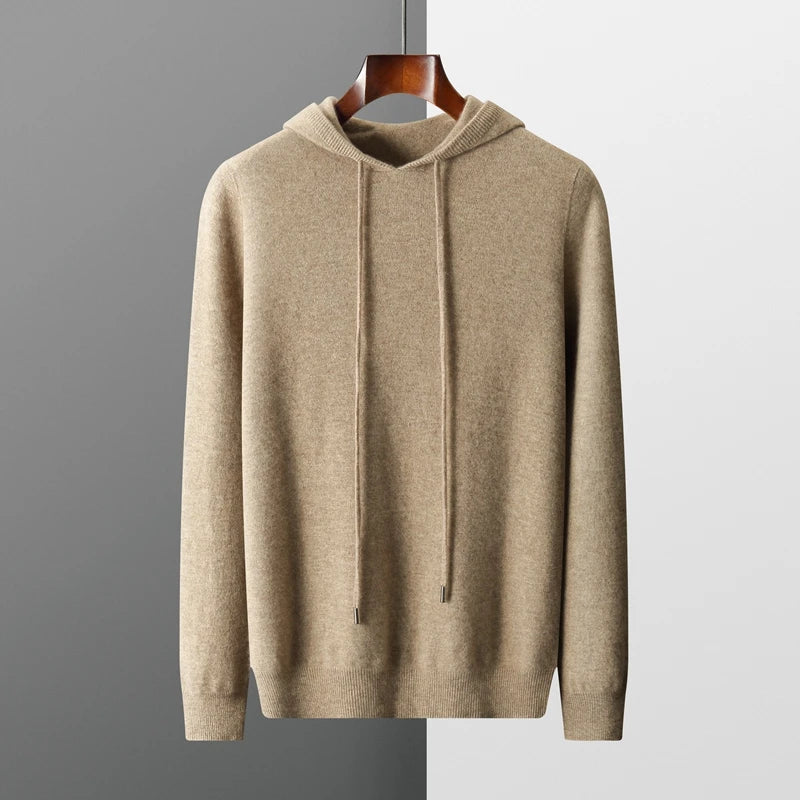 100% cashmere hooded sweater