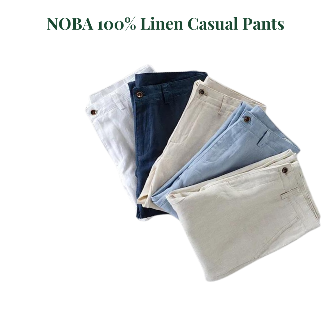 100% linen casual pants