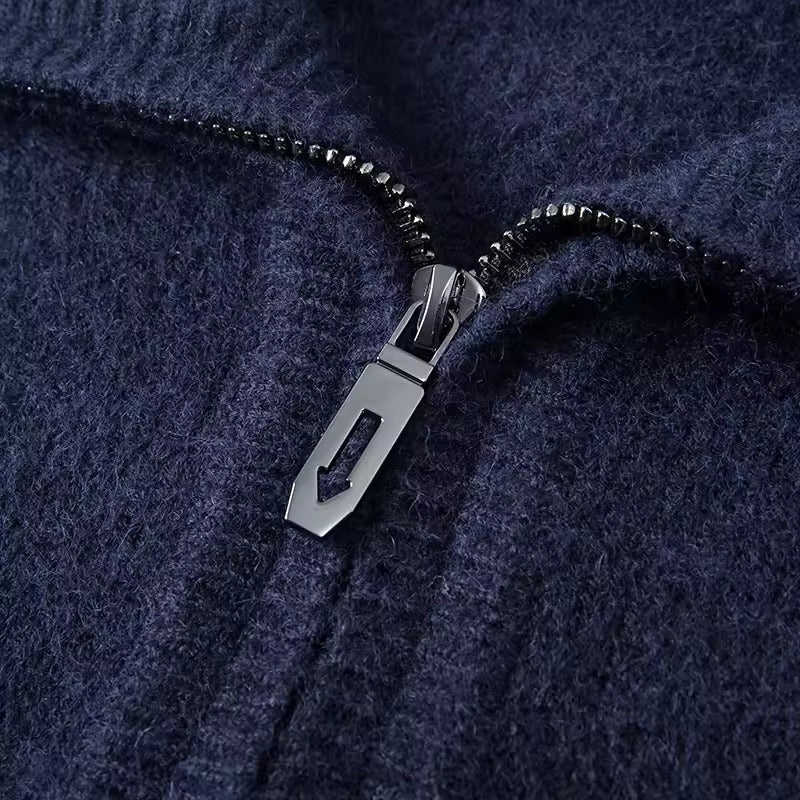 100% cashmere quater zip sweater