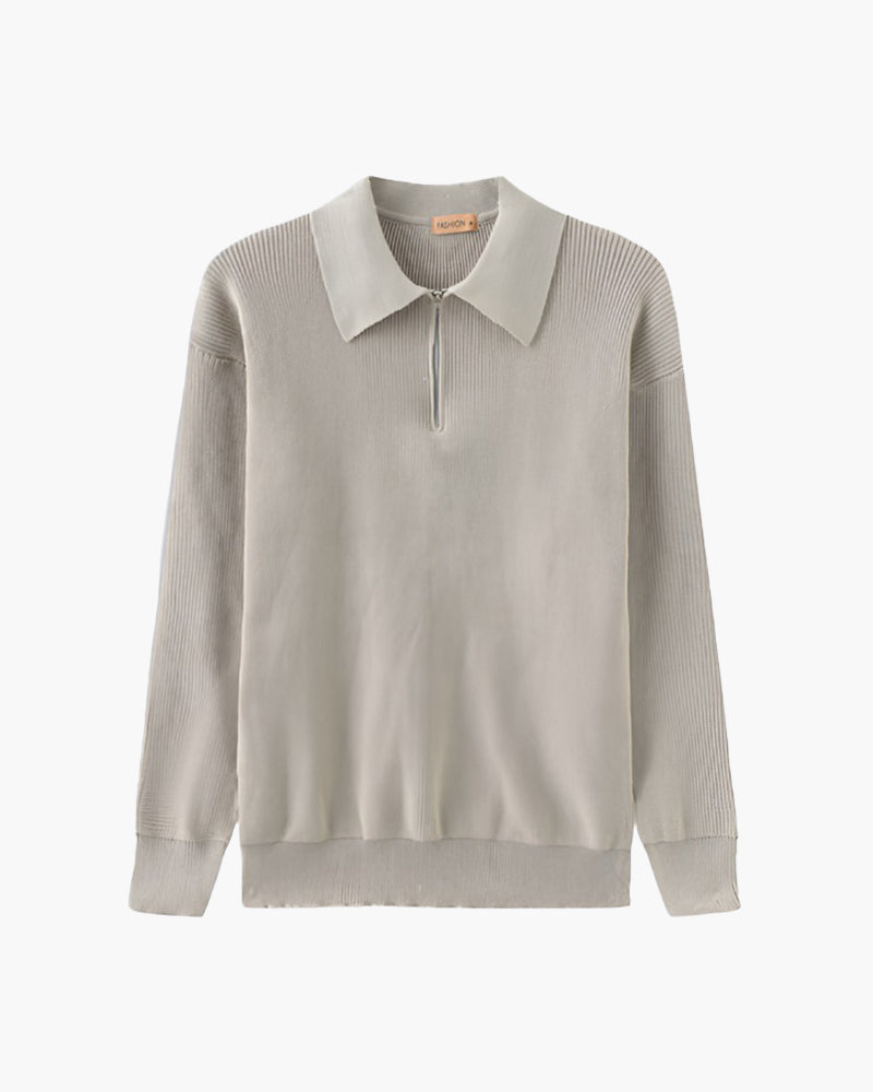 Pull en maille demi-zip Cesare