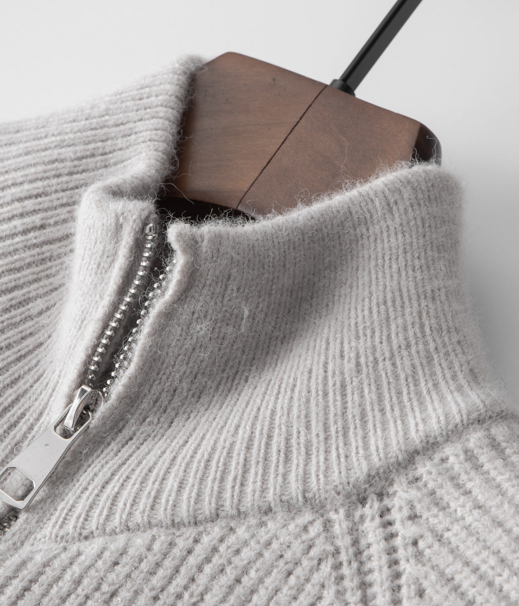 Cardigan zippé 100 % laine mérinos