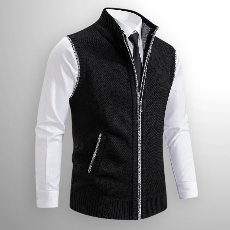 Pullovervest met volledige ritssluiting