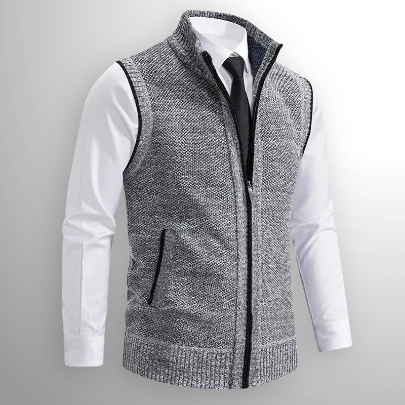 Pullovervest met volledige ritssluiting