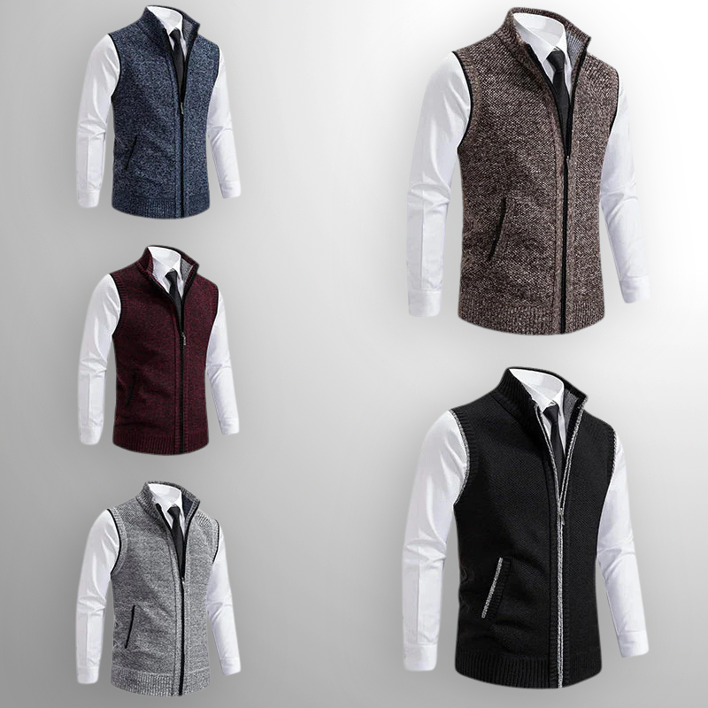 Pullovervest met volledige ritssluiting