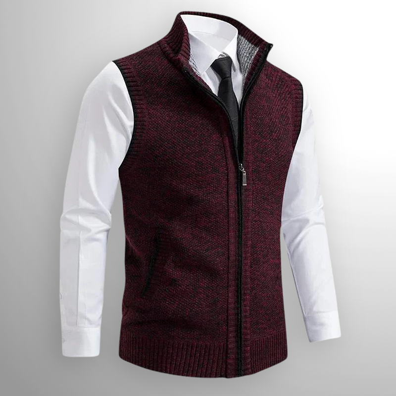 Pullovervest met volledige ritssluiting