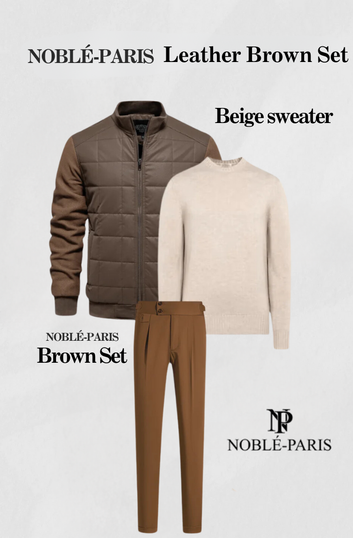 Noble - Leren bruine set