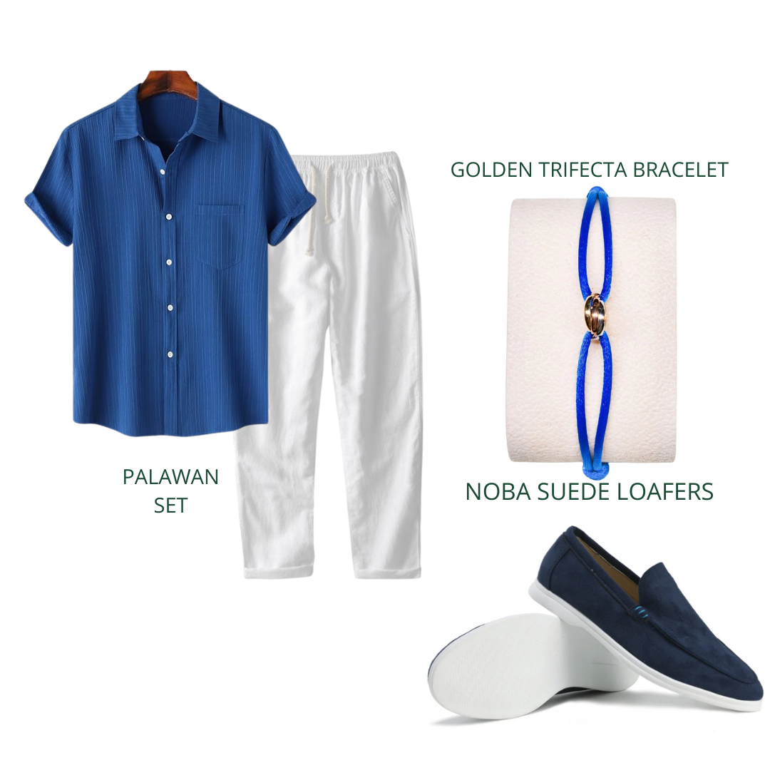 4-delige set - marineblauw
