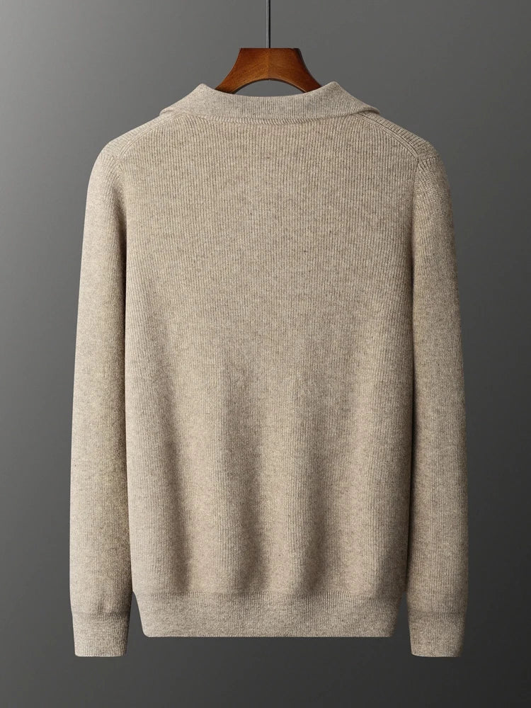 100% cashmere Half Zip pullovers
