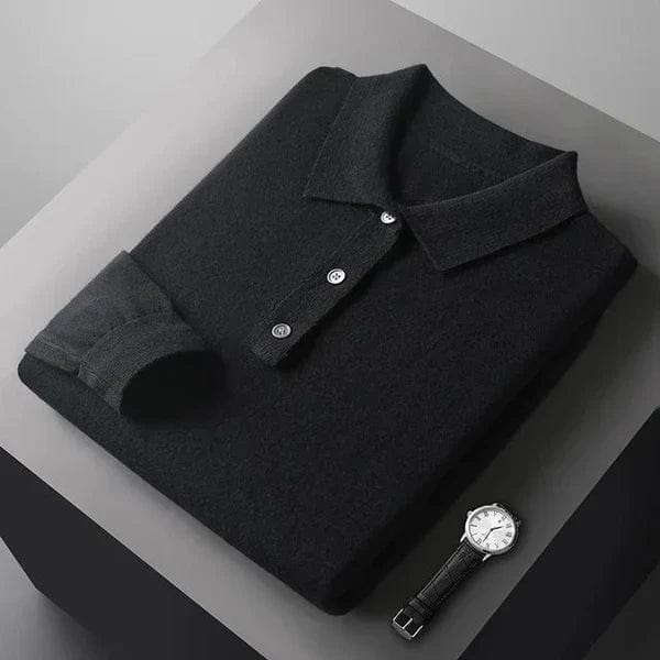 herren-schwarz-polo-strickfalten-klassisches-design-elegant-gelegt