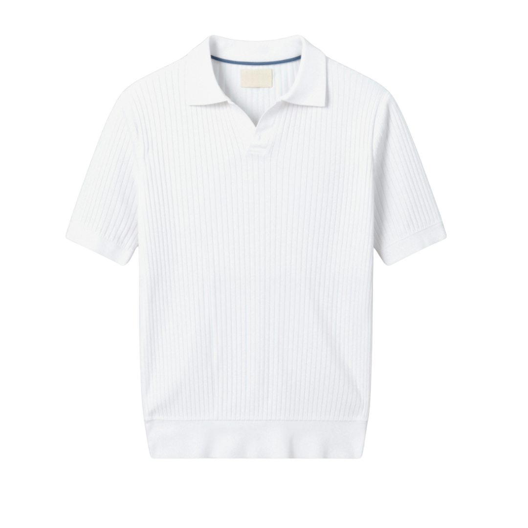 Pise - Polo en coton côtelé
