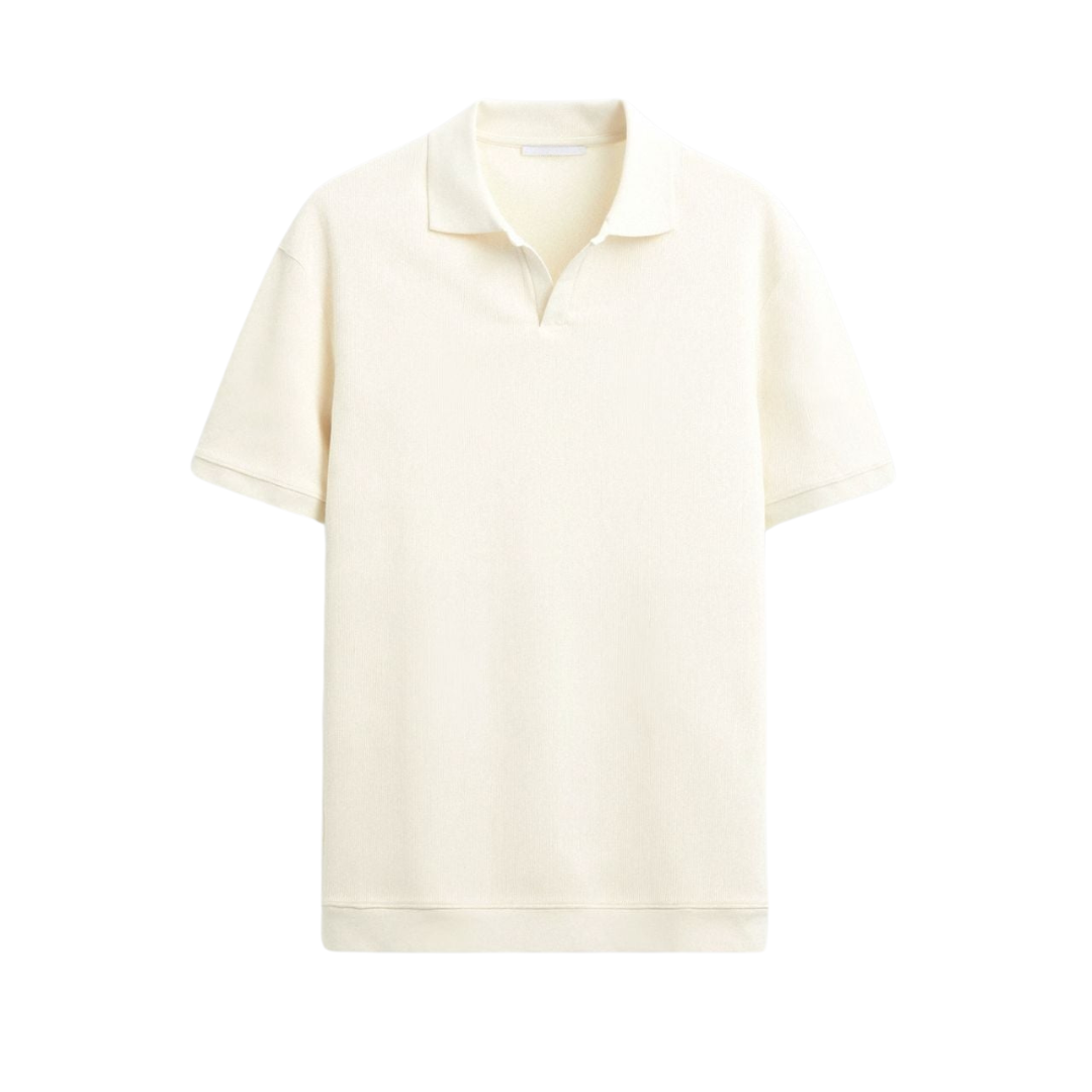 Polo en laine structurée
