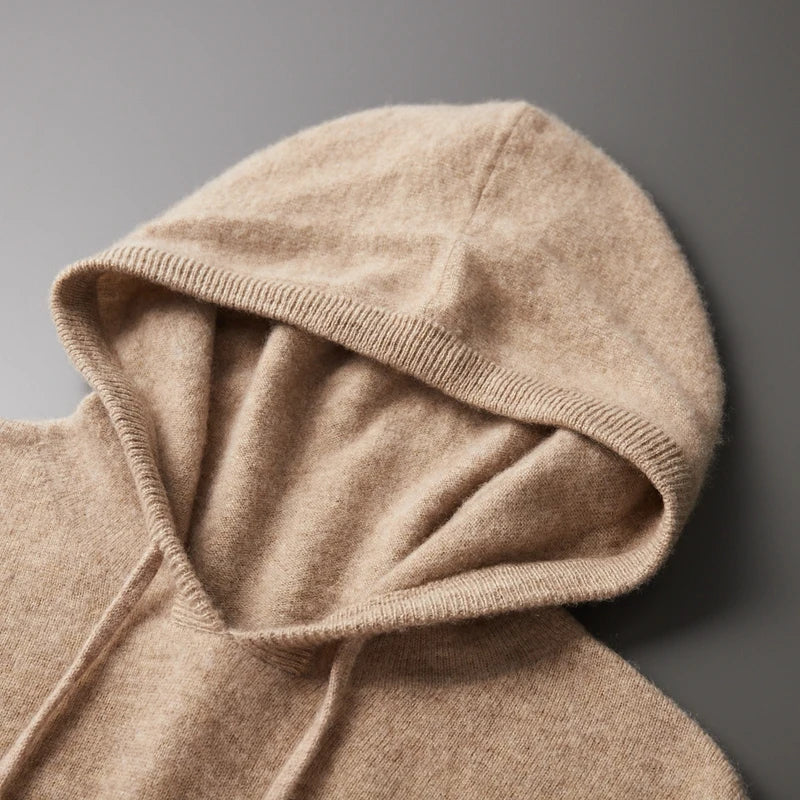 100% cashmere hooded sweater