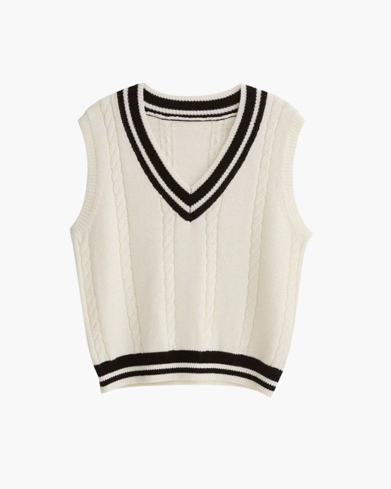 Women's knitting vest in a noble look