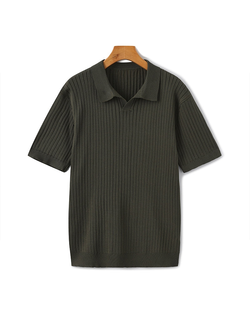 Polo côtelé haut de gamme