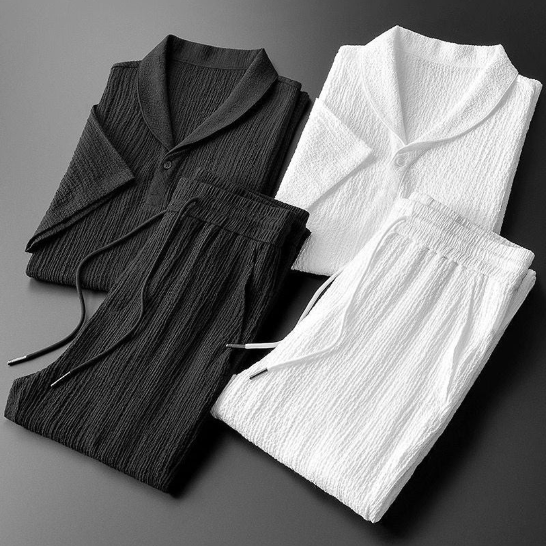 Ensemble polo et pantalon en coton