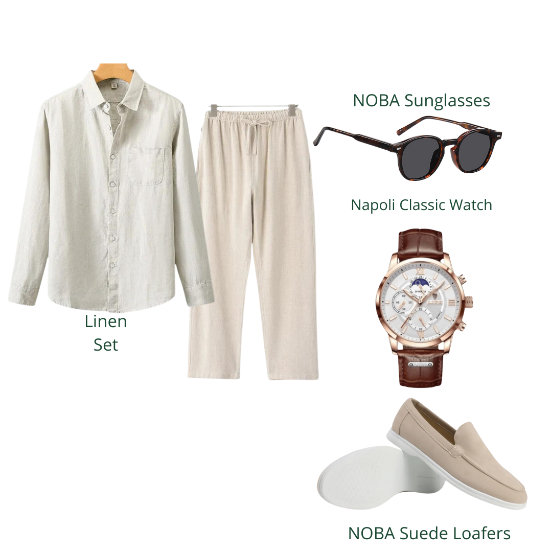 Tropische beige set