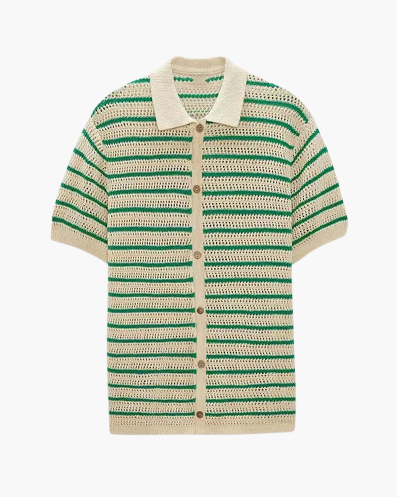 Marbella – Chemise boutonnée en tricot