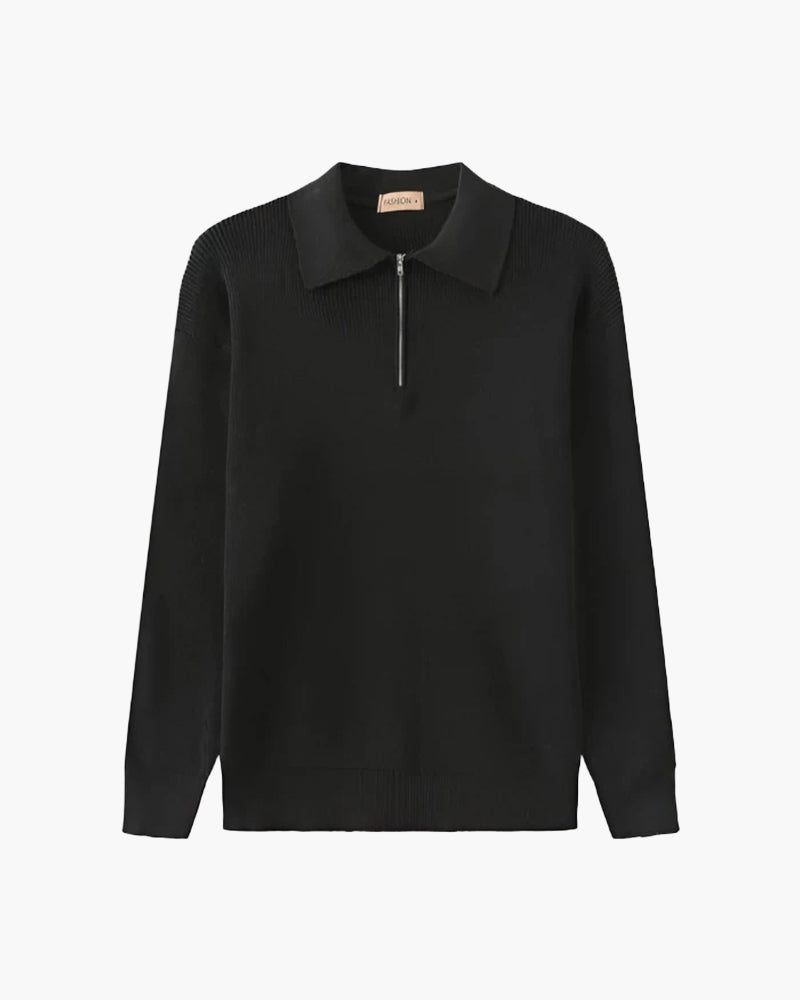 Pull en maille demi-zip Cesare
