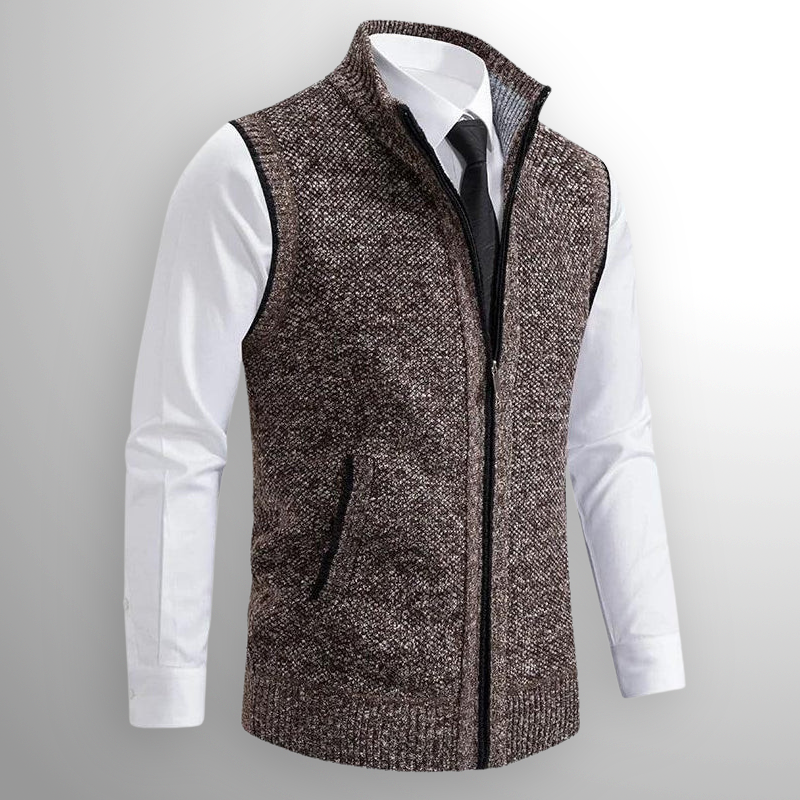 Pullovervest met volledige ritssluiting